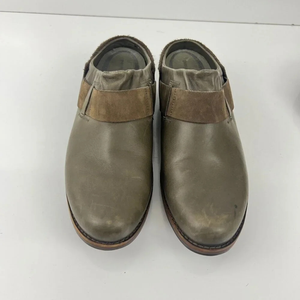 Patagonia Addie Clog Peat Brown Leather Womens Size 9.5 M Mules - Picture 3 of 8